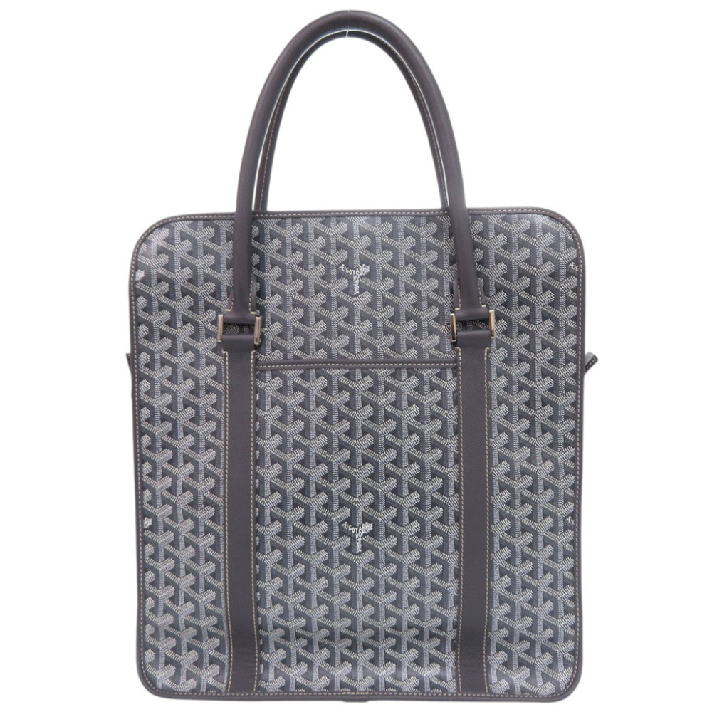 Goyard Burgundy Tote Bag, Coated Canvas, Gray, 1624GOYARD, Men's